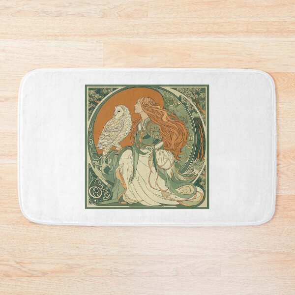 Item preview, Celtic Owl Goddess Art Nouveau Mucha Style designed and sold by ExpressoJungle.