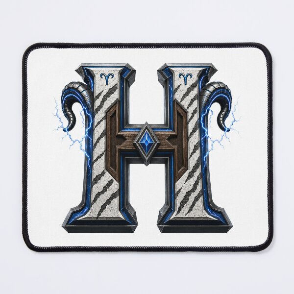 Item preview, Ramstrike Earthforge Letter H designed and sold by BlissBlvdShop.