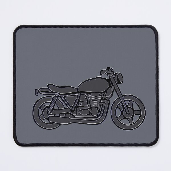 Item preview, Classic Style Dark Grey Motorbike With Embossed Effect designed and sold by Adamo-illustration.