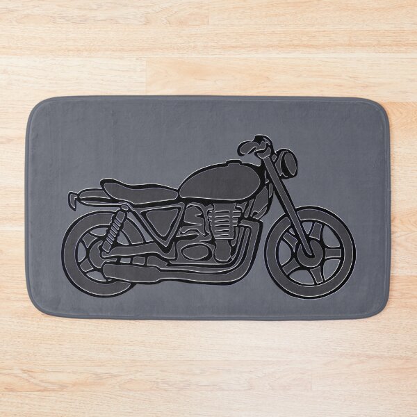 Item preview, Classic Style Dark Grey Motorbike With Embossed Effect designed and sold by Adamo-illustration.