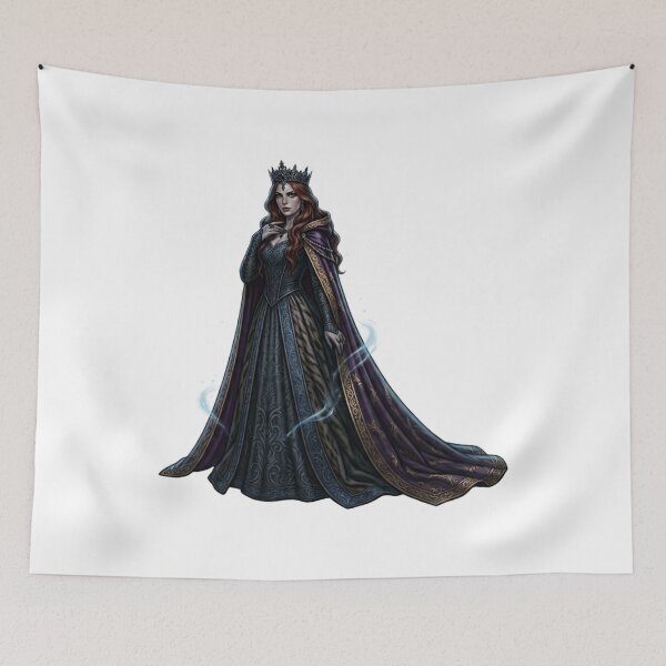 Item preview, Gothic Dark Queen in Black Embroidery Gown designed and sold by Rehnair.