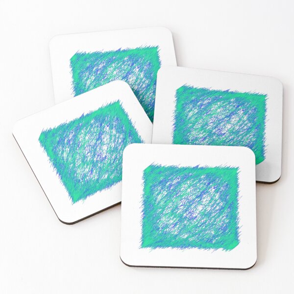 Item preview, Blue Green Scribble Abstract designed and sold by PATTERNCODE.