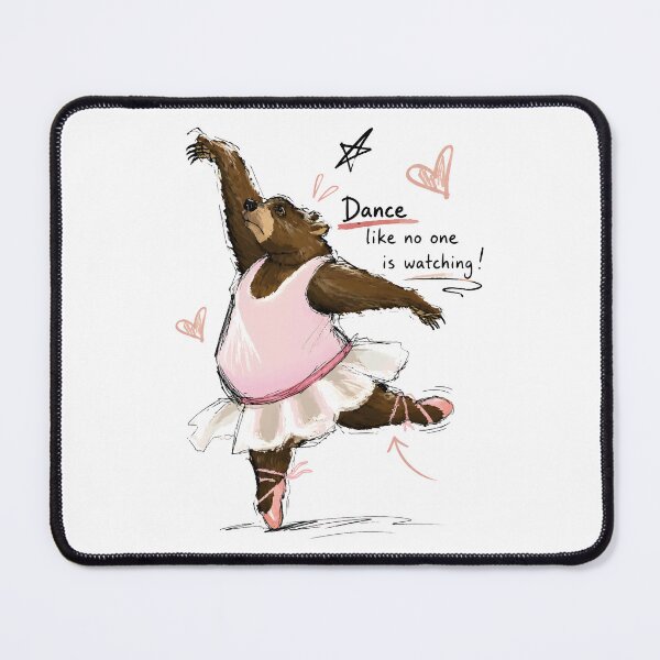 Item preview, Dance Like No One is Watching Funny Ballet Bear – Hand-Drawn Art designed and sold by RamyGallery.