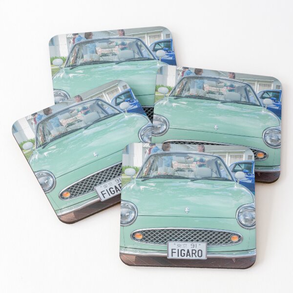 Item preview, 1991 Nissan Figaro Retro Fixed-Profile Convertible Isolated Car Art Poster designed and sold by RichFrancoCars.