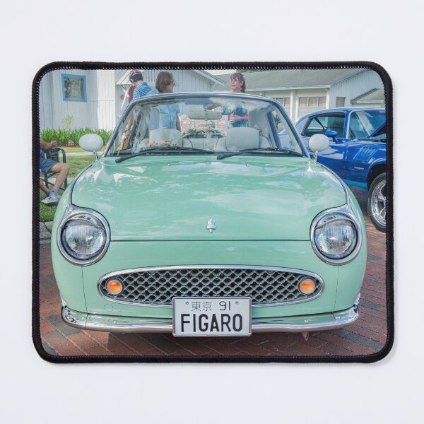 Item preview, 1991 Nissan Figaro Retro Fixed-Profile Convertible Isolated Car Art Poster designed and sold by RichFrancoCars.