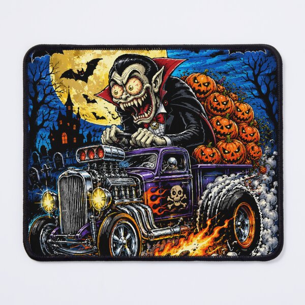 Item preview, Halloween Hot Rod Dracula Pumpkin Moon Vintage Monster designed and sold by hobrath.