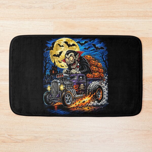 Item preview, Halloween Hot Rod Dracula Pumpkin Moon Vintage Monster designed and sold by hobrath.