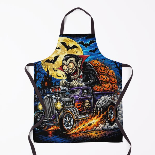 Item preview, Halloween Hot Rod Dracula Pumpkin Moon Vintage Monster designed and sold by hobrath.