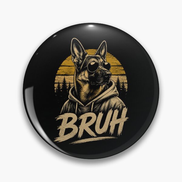 Item preview, Bruh Funny German Shepherd Meme Dog Lover designed and sold by Kladhadredo.