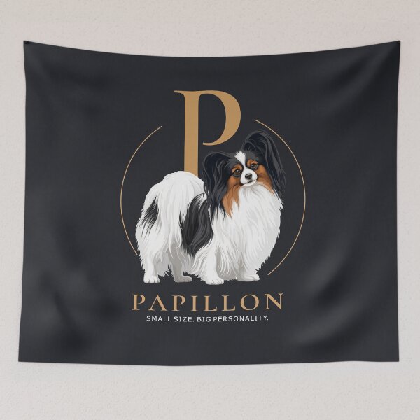 Item preview, Papillon – Small Size Big Personality | Elegant Dog Lover Design designed and sold by PapillonArtStudio.