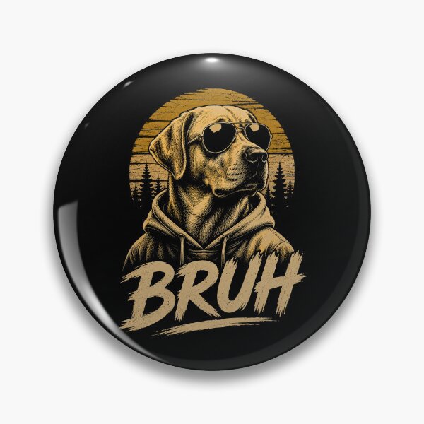 Item preview,  Funny Golden Retriever Meme Dog Lover bruh designed and sold by Kladhadredo.