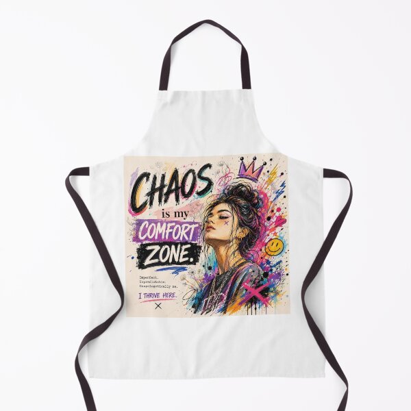 Item preview, Chaos Is My Comfort Zone Crown Girl Boss Colorful Street Art Quote designed and sold by Leogasup.