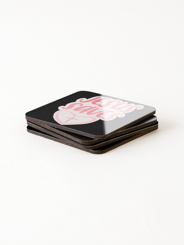 Thumbnail 4 of 5, Coasters (Set of 4), Faith Based Sticker designed and sold by prandre.