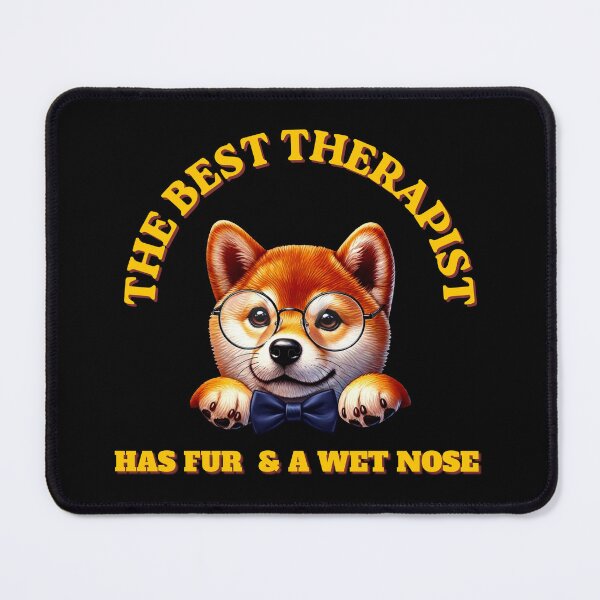 Item preview, Dog lover therapist funny quote shiba inu designed and sold by Serce w tej sztuce.