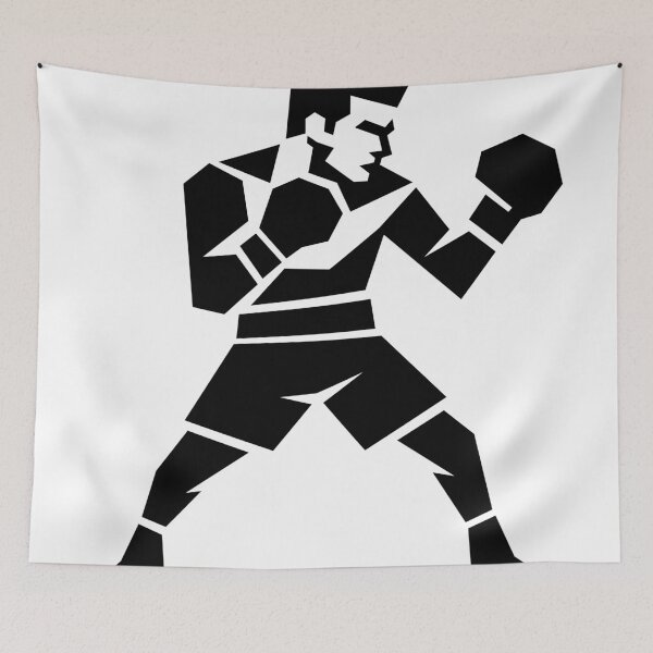 Item preview, Geometric Boxer Fighting Pose designed and sold by quibrak.