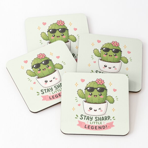 Item preview, Cool Cactus – Stay Sharp | Cute Kawaii Cactus designed and sold by Peace-of-mind.