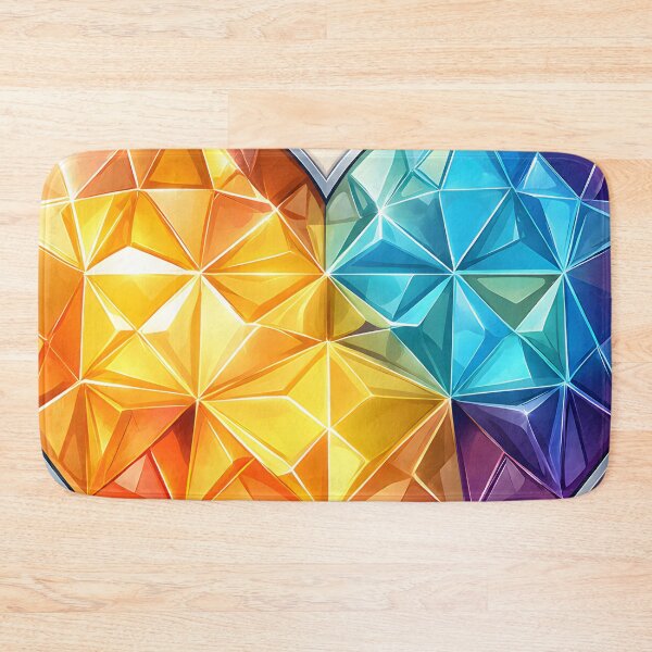 Item preview, Hearts 25 - Crystal Heart Rainbow Geometric Art designed and sold by NikaNavi.