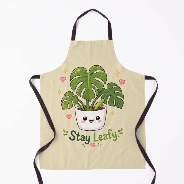 Aperçu de l'œuvre Plante Monstera joyeuse – Restez feuillue | Cadeau mignon et kawaii pour les amoureux des plantes créée et vendue par Peace-of-mind.