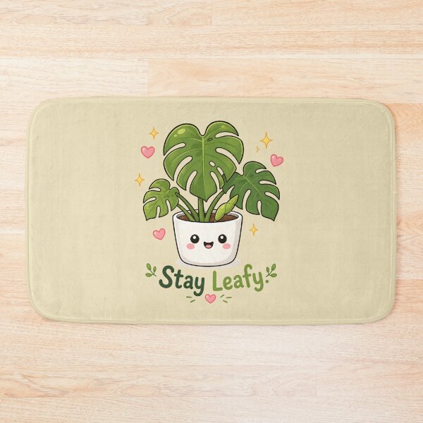 Artikelvorschau, Fröhliche Monstera-Pflanze – Bleib grün! | Süßes Kawaii-Geschenk für Pflanzenliebhaber entworfen und verkauft von Peace-of-mind.