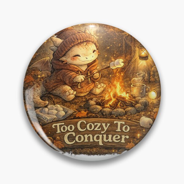 Item preview, Too Cozy To Conquer – Cozy Dragon Camping Campfire Fantasy Cottagecore designed and sold by NarpLTD.
