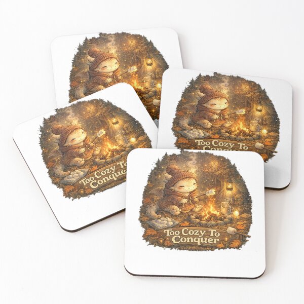 Item preview, Too Cozy To Conquer – Cozy Dragon Camping Campfire Fantasy Cottagecore designed and sold by NarpLTD.