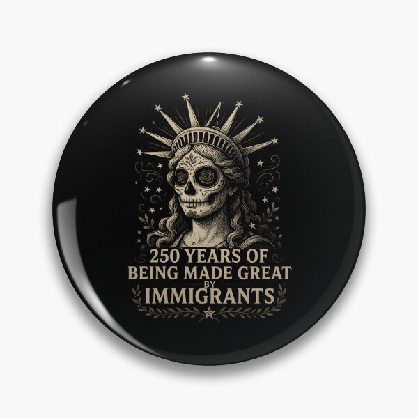 Item preview, 250 Years Made Great By Immigrants American Flag Heritage with Sugar Skull Lady designed and sold by Redgiant87x.