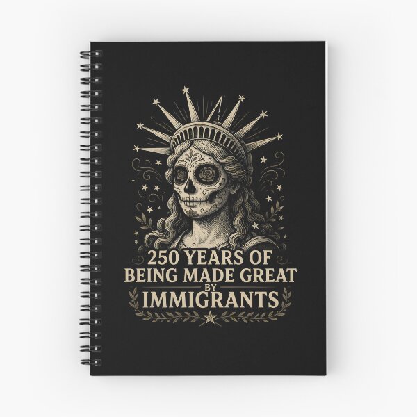 Item preview, 250 Years Made Great By Immigrants American Flag Heritage with Sugar Skull Lady designed and sold by Redgiant87x.