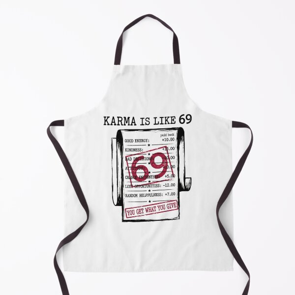 Item preview, Karma Is Like 69 Funny Sarcastic Meme Vintage Typography Design designed and sold by get55shirt.