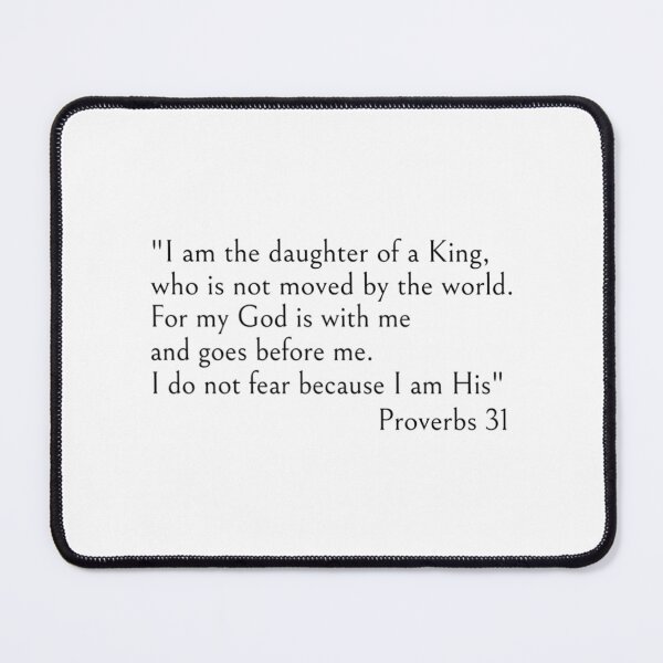 Item preview, I Am The Daughter Of A King - Christian Bible Quotes designed and sold by prandre.