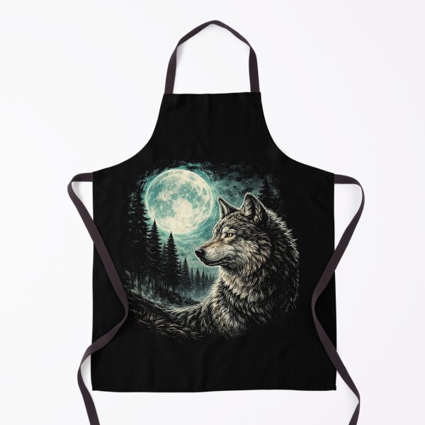 Item preview, Moonlit Wolf | Majestic Wolf Under the Full Moon Dark Forest designed and sold by SOUFIANE1991.