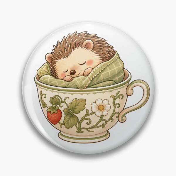 Item preview, Sleepy Hedgehog In A Teacup designed and sold by The-Art-of-D.