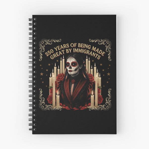 Item preview, 250 Years Made Great By Immigrants Bold Sugar Skull Lady Patriotic History designed and sold by Redgiant87x.