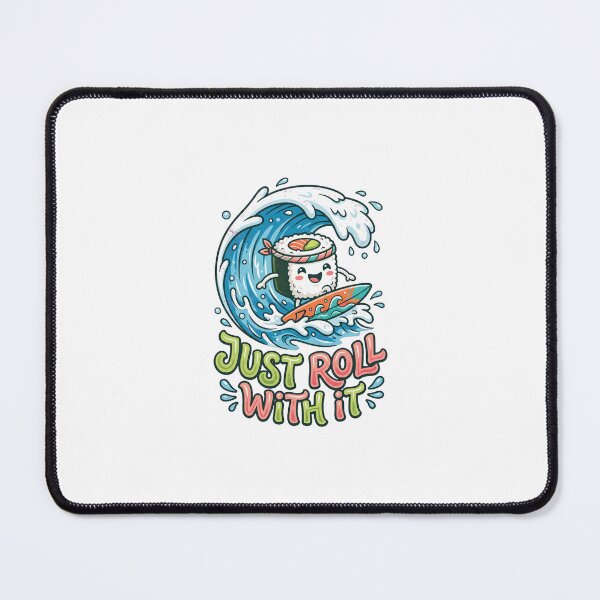 Item preview, Just Roll With It Funny Summer Sushi Tee designed and sold by 7Four1 Designs.