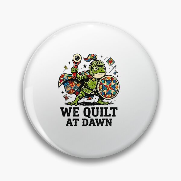 Item preview, Cute Frog Knight We Quilt At Dawn Funny Quilting Lovers Gift designed and sold by Rahamkshop.