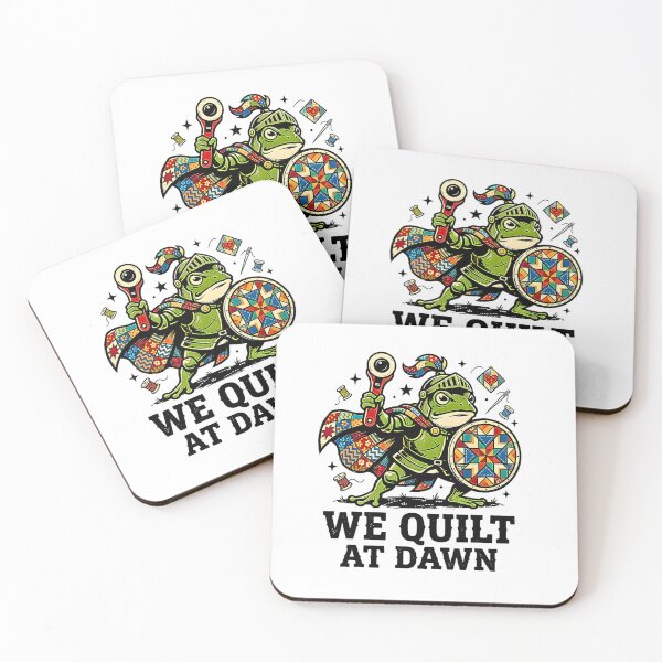 Item preview, Cute Frog Knight We Quilt At Dawn Funny Quilting Lovers Gift designed and sold by Rahamkshop.