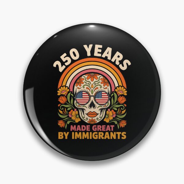 Item preview, 250 Years Made Great By Immigrants Retro Patriotic Sugar Skull Lady designed and sold by Redgiant87x.