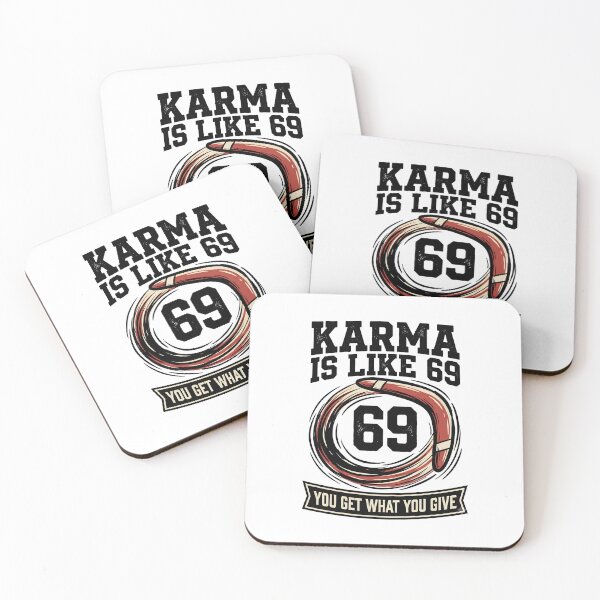 Item preview,  Karma Is Like 69 Funny Retro Typography Adult Comedy Quote designed and sold by get55shirt.