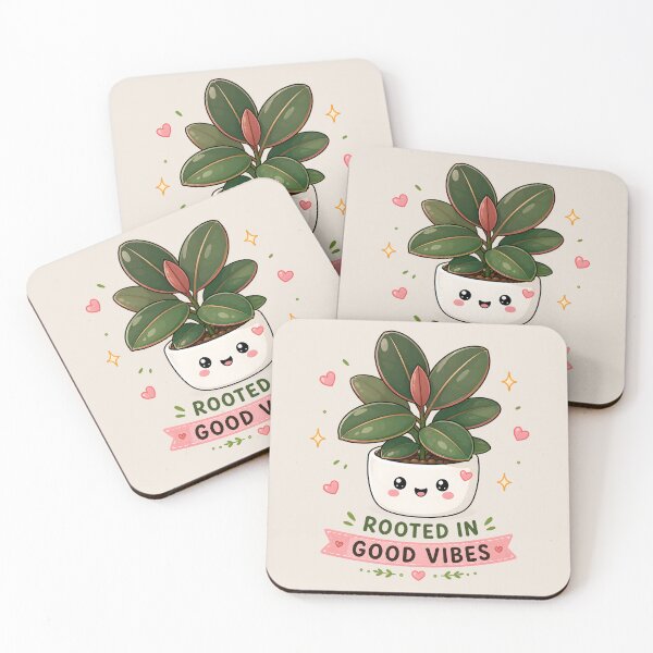 Item preview, Rubber Plant – Rooted in Good Vibes | Cute Botanical Art designed and sold by Peace-of-mind.