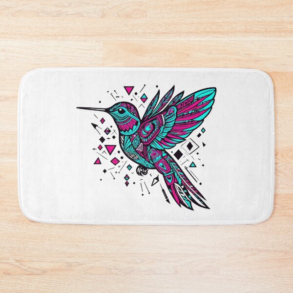 Item preview, Neon Tribal Hummingbird Geometric Art | Boho Bird Sticker Design designed and sold by LONE SPIRIT CO..