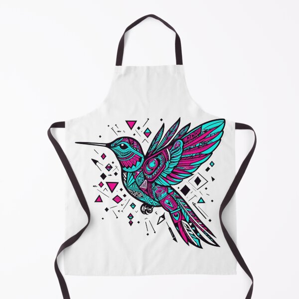 Item preview, Neon Tribal Hummingbird Geometric Art | Boho Bird Sticker Design designed and sold by LONE SPIRIT CO..