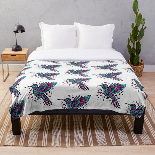Item preview, Arte geométrico tribal de colibrí neón | Diseño de pegatina de pájaro bohemio designed and sold by LONE SPIRIT CO..