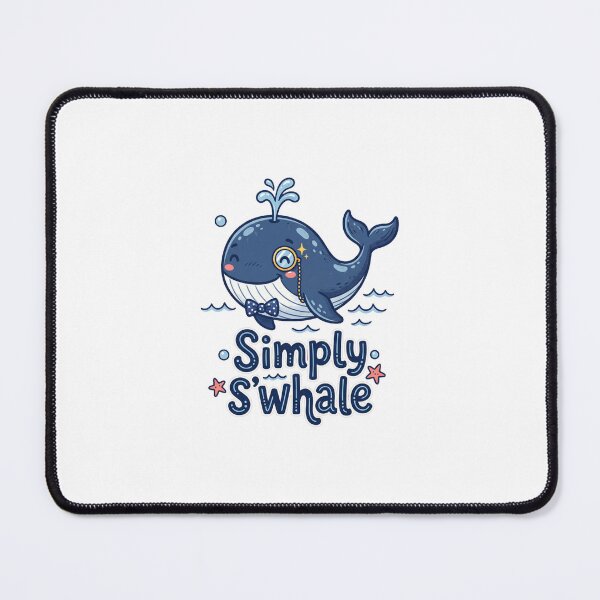 Item preview, Simply S'whale Funny Summer Whale Tee designed and sold by 7Four1 Designs.