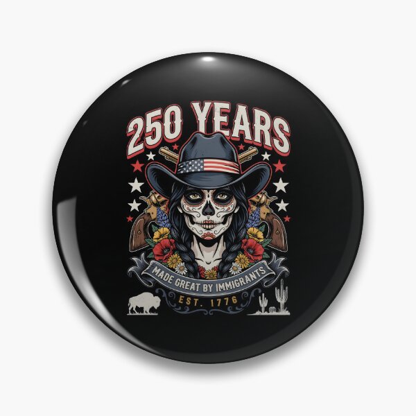 Item preview, 250 Years Made Great By Immigrants Vintage American Heritage Sugar Skull Lady designed and sold by Redgiant87x.