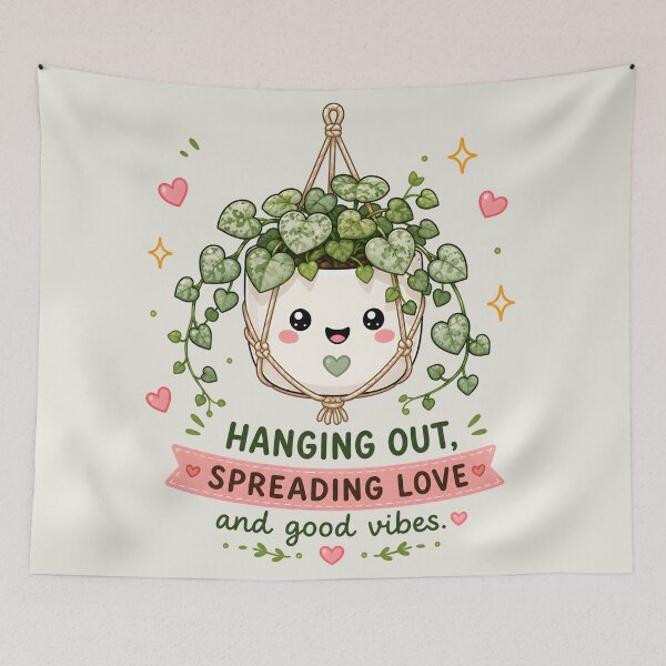 Item preview, Hanging String of Hearts – Spreading Love | Cute Kawaii Plant designed and sold by Peace-of-mind.