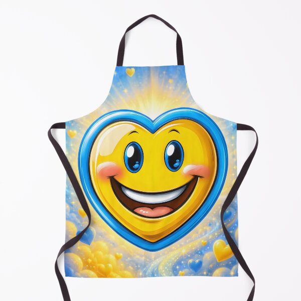 Item preview, Hearts 26 - Cute Yellow and Blue Smiling Heart Art designed and sold by NikaNavi.