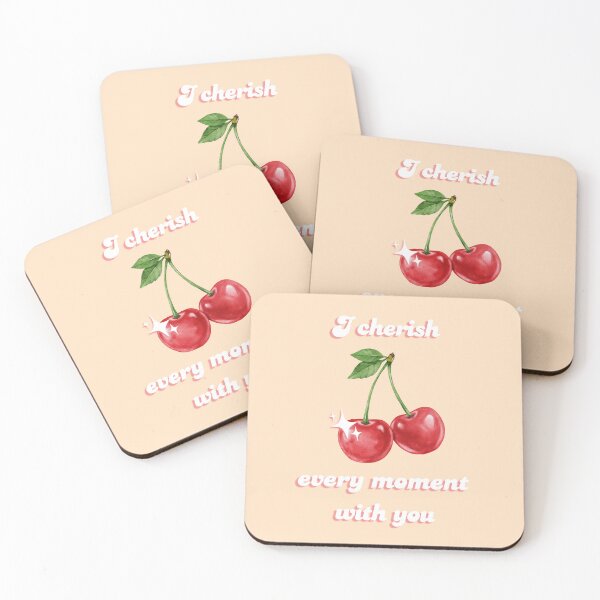 Item preview, I Cherish Every Moment With You – Beige Cherry Sparkle designed and sold by dreamhatchh.