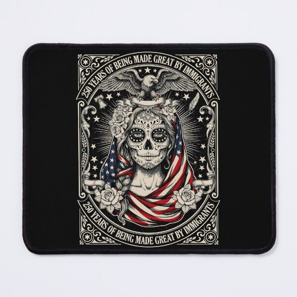 Item preview, 250 Years Made Great By Immigrants Artistic Sugar Skull Lady Patriotic designed and sold by Redgiant87x.