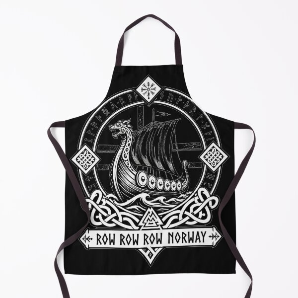 Item preview, Row Row Row Norway Dragon Ship Runic Emblem Gift for Vikings designed and sold by Nightarel.