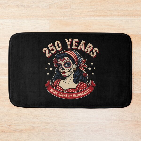 Item preview, 250 Years Made Great By Immigrants Patriotic Sugar Skull Lady Vintage Style designed and sold by Redgiant87x.