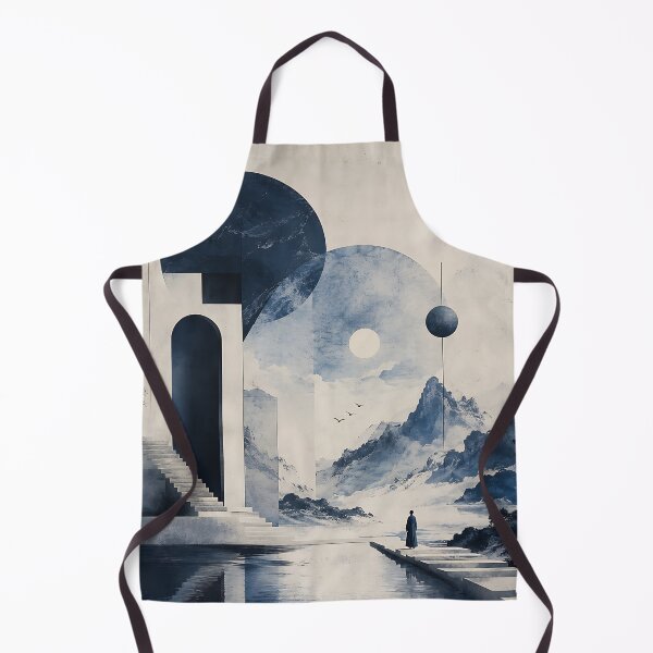 Item preview, Zen Solitude — Abstract Geometric Chinese Landscape Art designed and sold by Aureva Arts Shop.